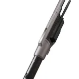 アイリスオーヤマ スティッククリーナー i10(SBD-91P-T)本体。メタリックブラウンのスティック掃除機、静電モップヘッド装着状態